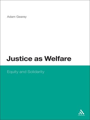 cover image of Justice as Welfare